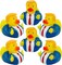 12 Donald Rubber Ducks Bulk, 12 Pack, Small 2.3 Inch, Funny Rubber Duckies for Jeep Ducking, 2025 Gifts, Bath Tub Toys, Christmas White Elephant Gift for Adults
